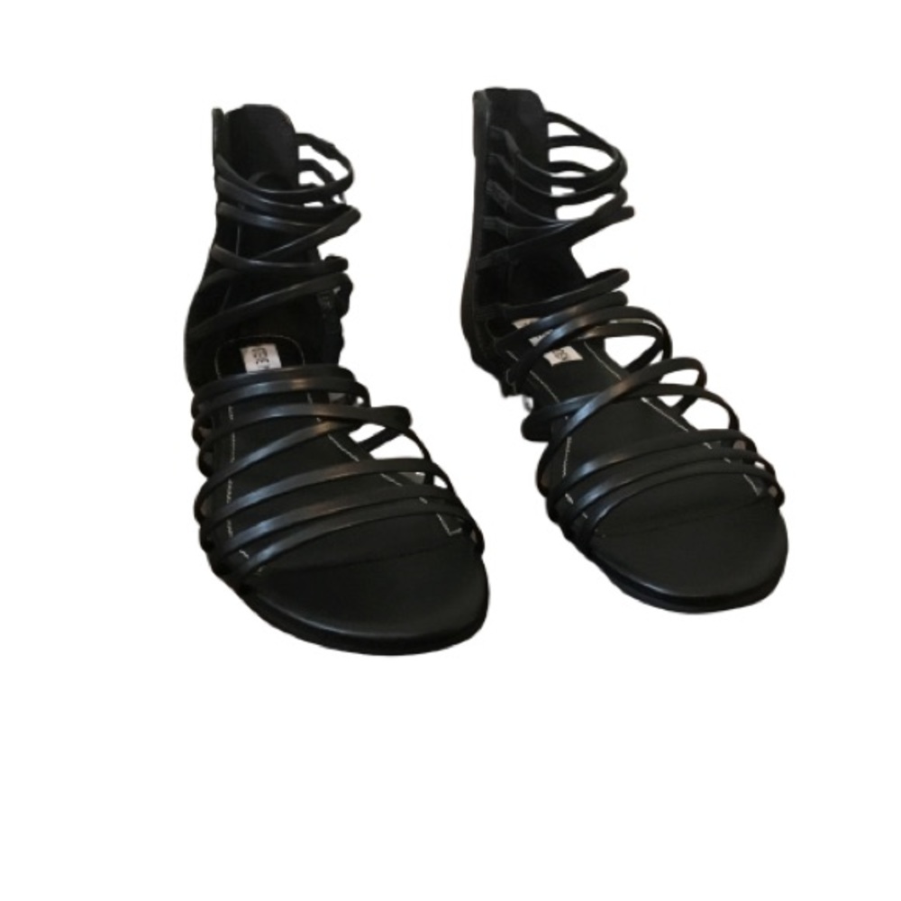 Steve Madden WALLIS Black Strappy Sandals Size 10M